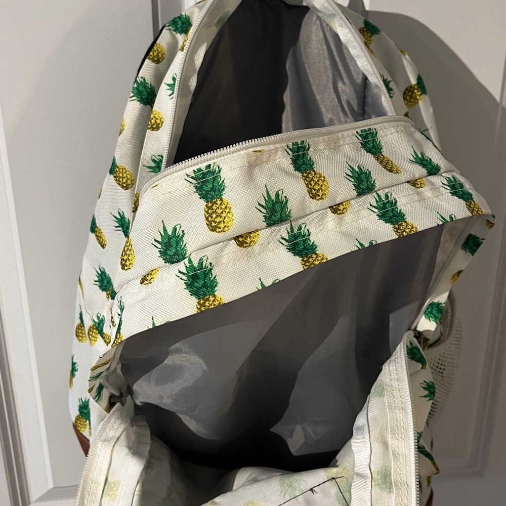 Pineapple Print Backpack - Euc - image 4
